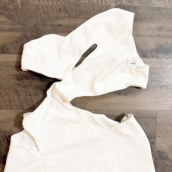 MOTHER OF ALL Swan Mini Dress in White $495 Revolve Cutout Mini Dress size XL - Picture 11 of 14